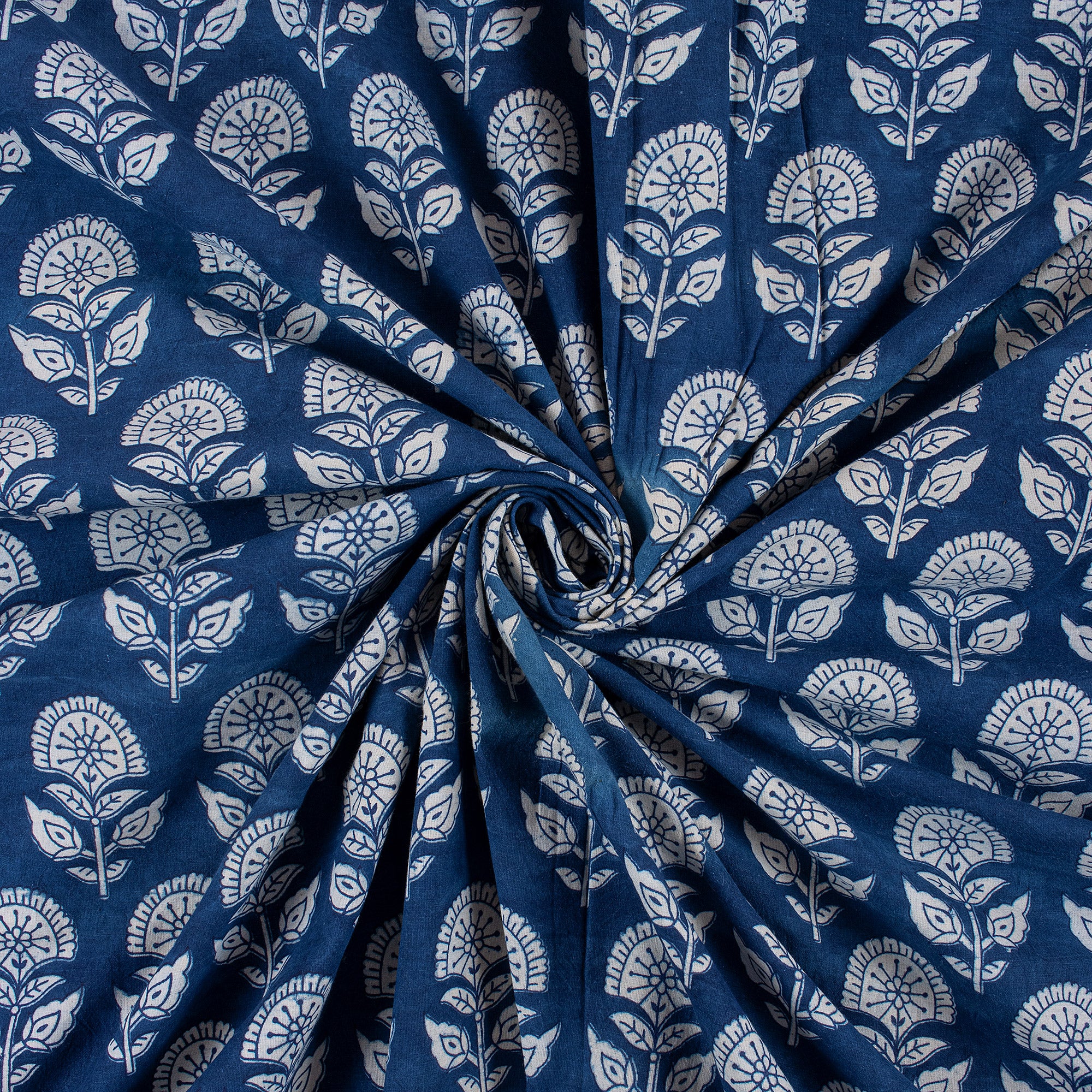 Handmade Indigo Blue Pure Cotton Fabric
