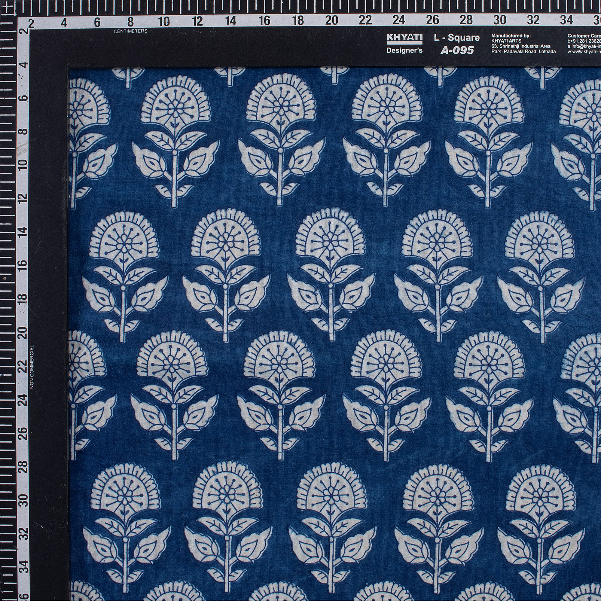 Handmade Indigo Blue Pure Cotton Fabric