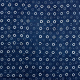 Floral Indigo Blue Hand Block Print Fabric