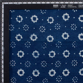 Floral Indigo Blue Hand Block Print Fabric