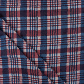 Multicolor Check Block Print Fabric for Dress