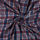 Multicolor Check Block Print Fabric for Dress