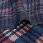 Multicolor Check Block Print Fabric for Dress