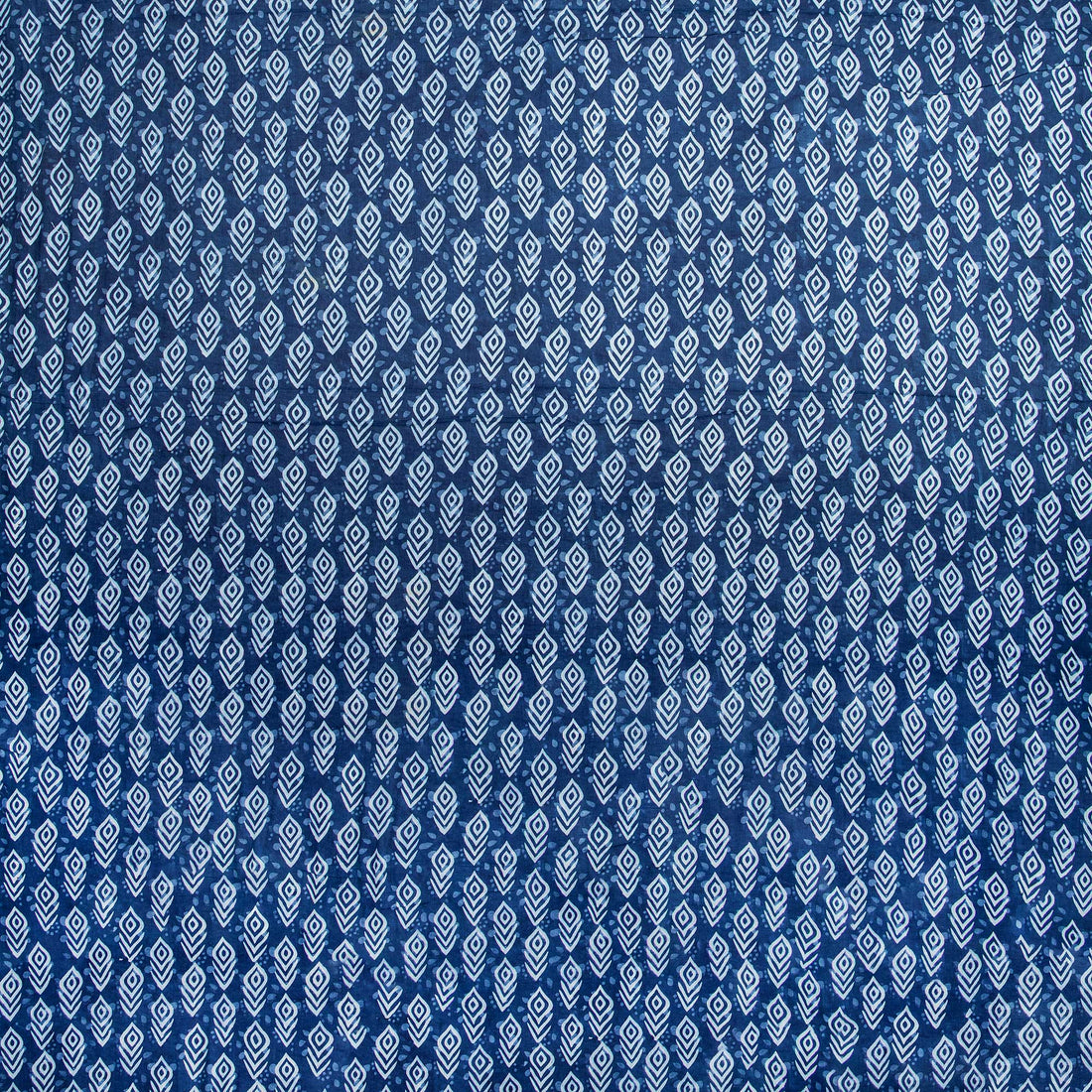 Abstract Indigo Cotton Print Fabric