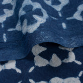 Handmade Blue Floral Printed Indigo Fabric Online in India