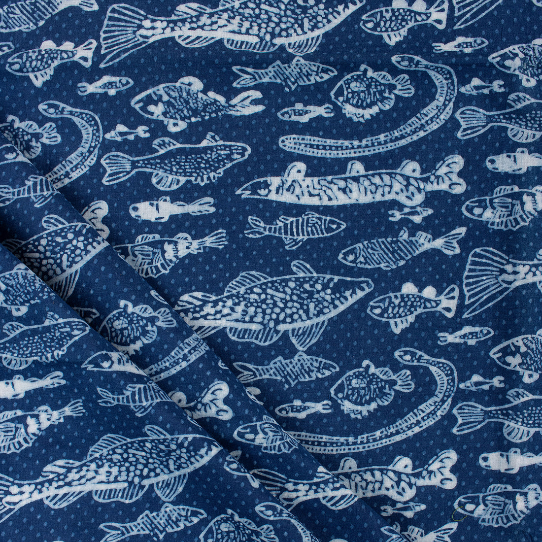 Unique Indigo Blue Block Print Fabric