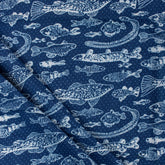 Unique Indigo Blue Block Print Fabric