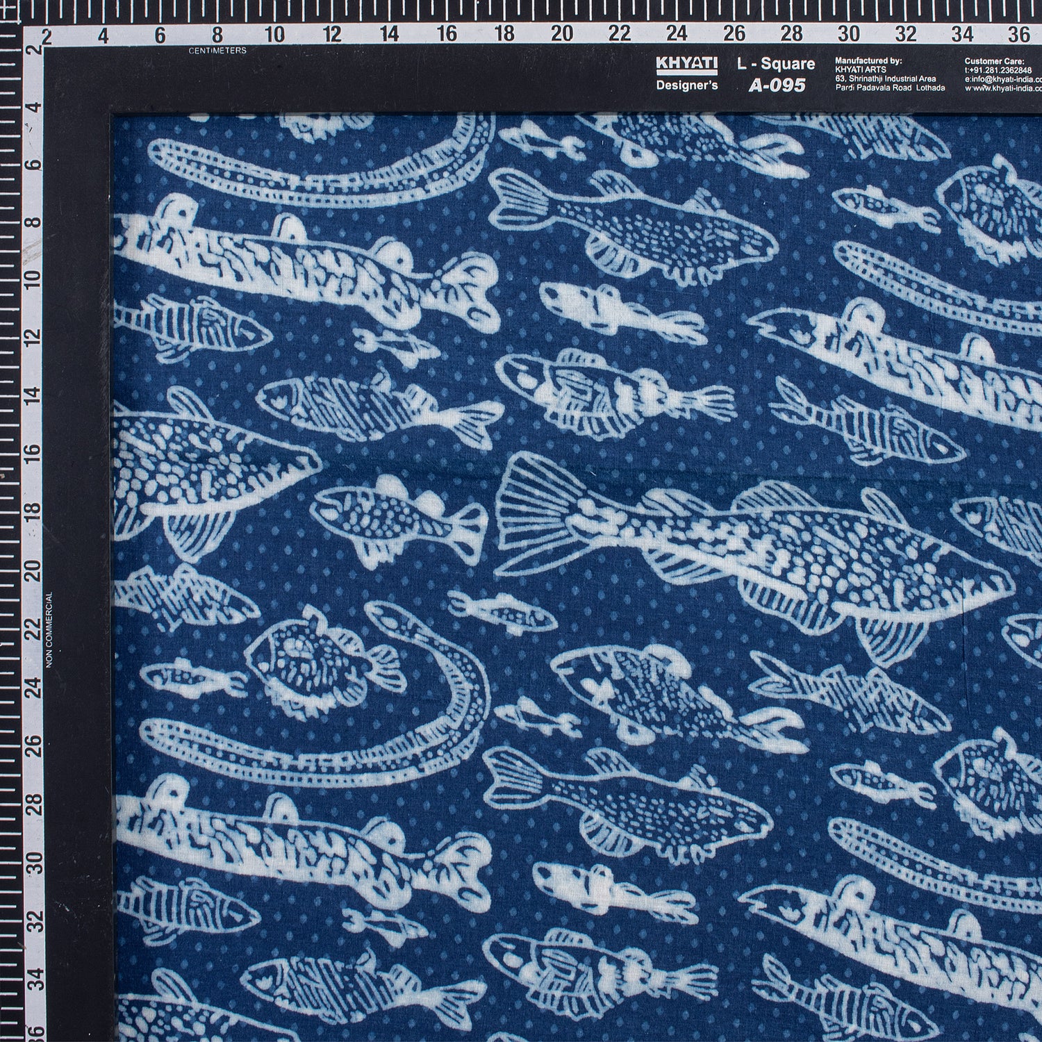 Unique Indigo Blue Block Print Fabric