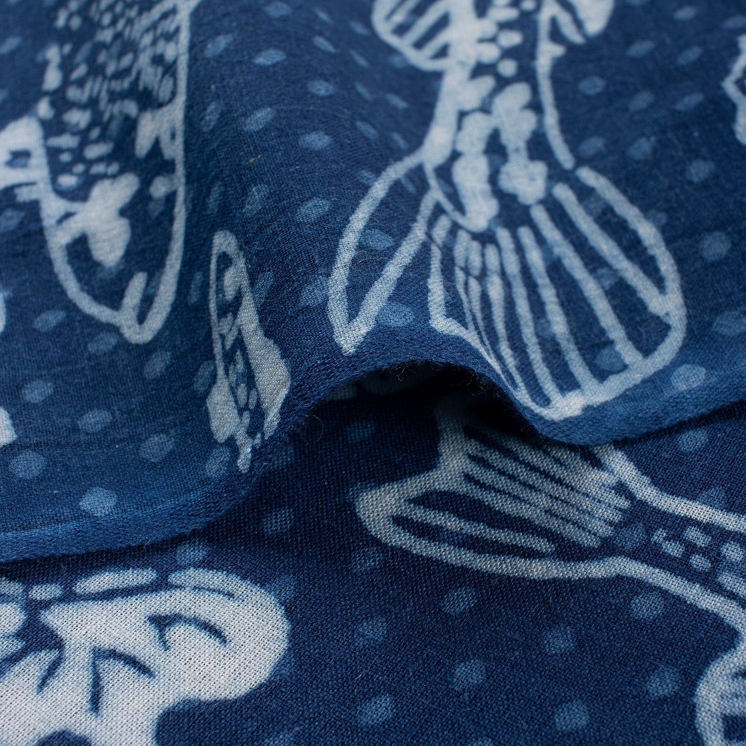 Unique Indigo Blue Block Print Fabric