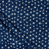 Polka Dots Soft Cotton Indigo Blue Fabric