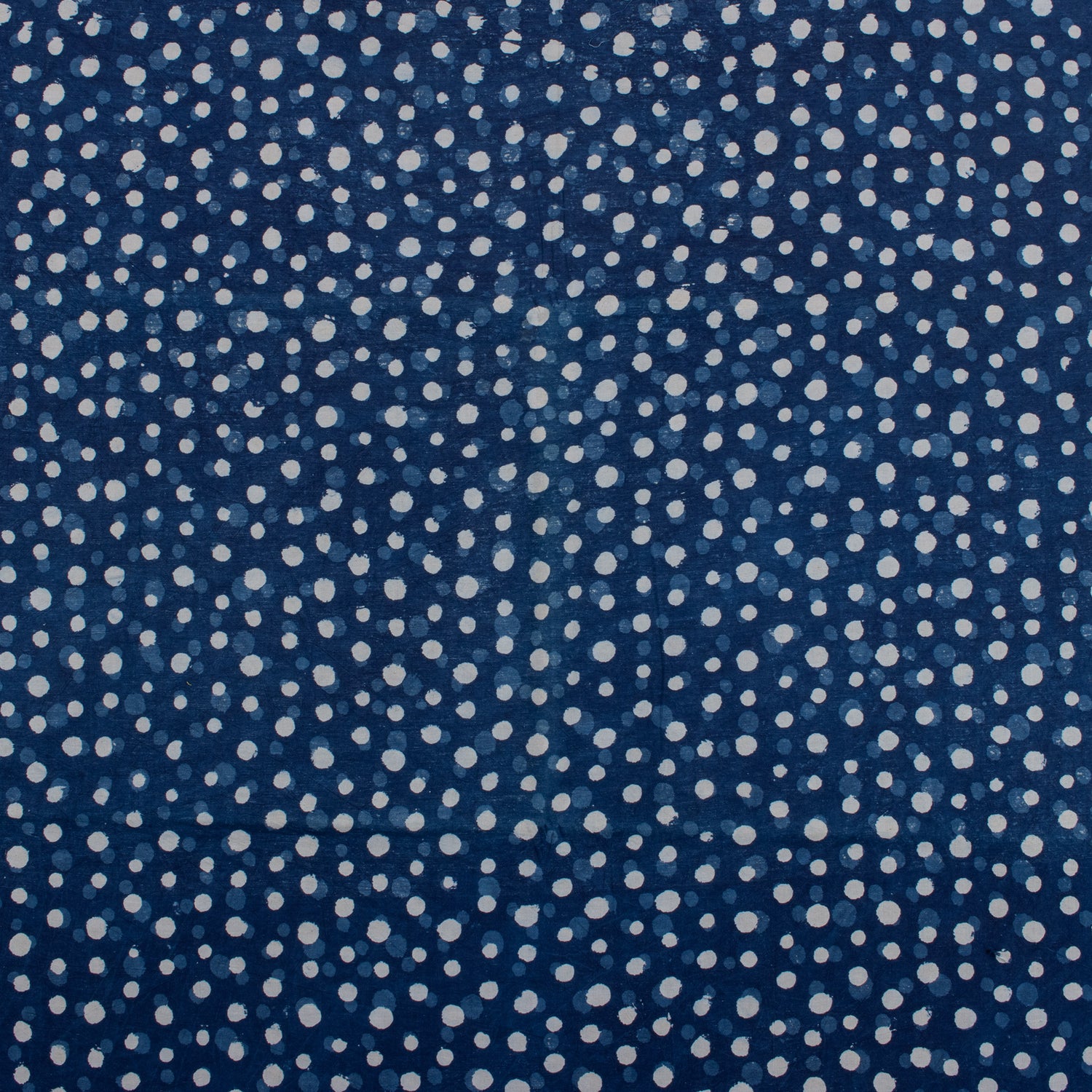 Polka Dots Soft Cotton Indigo Blue Fabric