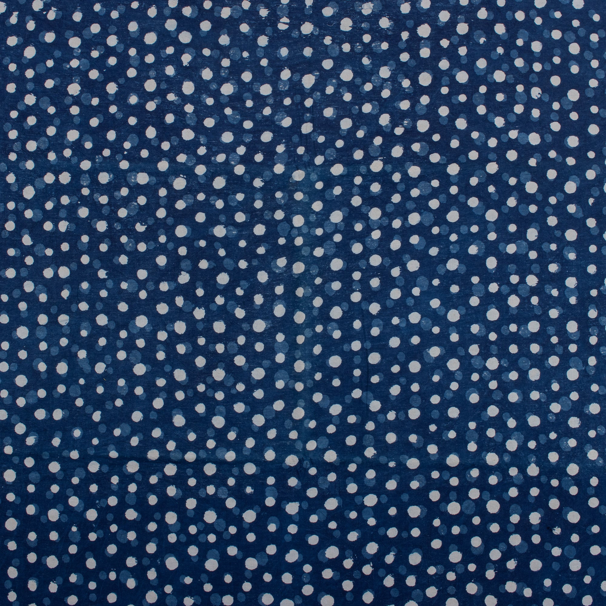 Polka Dots Soft Cotton Indigo Blue Fabric