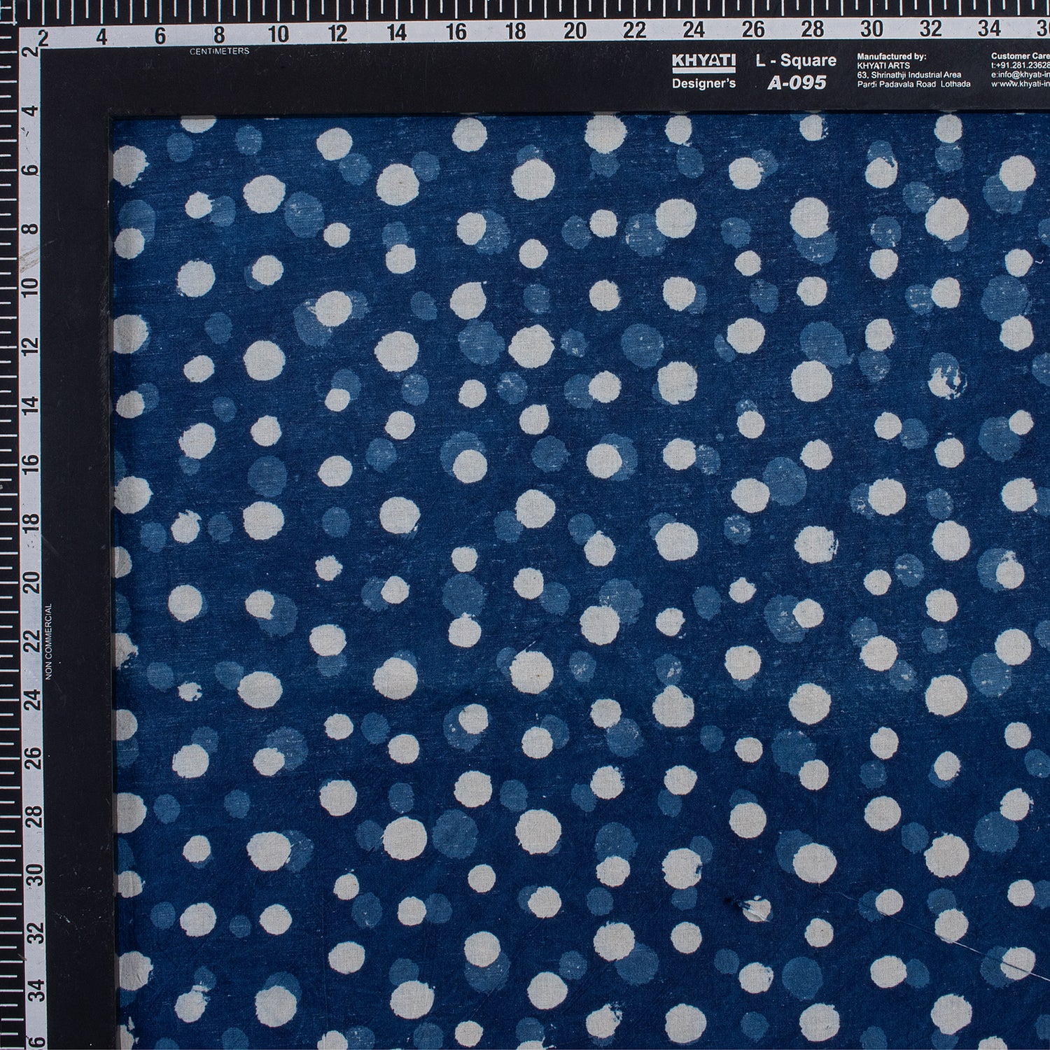 Polka Dots Soft Cotton Indigo Blue Fabric