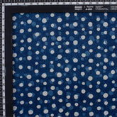 Polka Dots Soft Cotton Indigo Blue Fabric