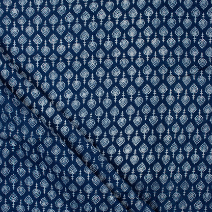 Decorative Indigo Blue Hand Block Print Fabric