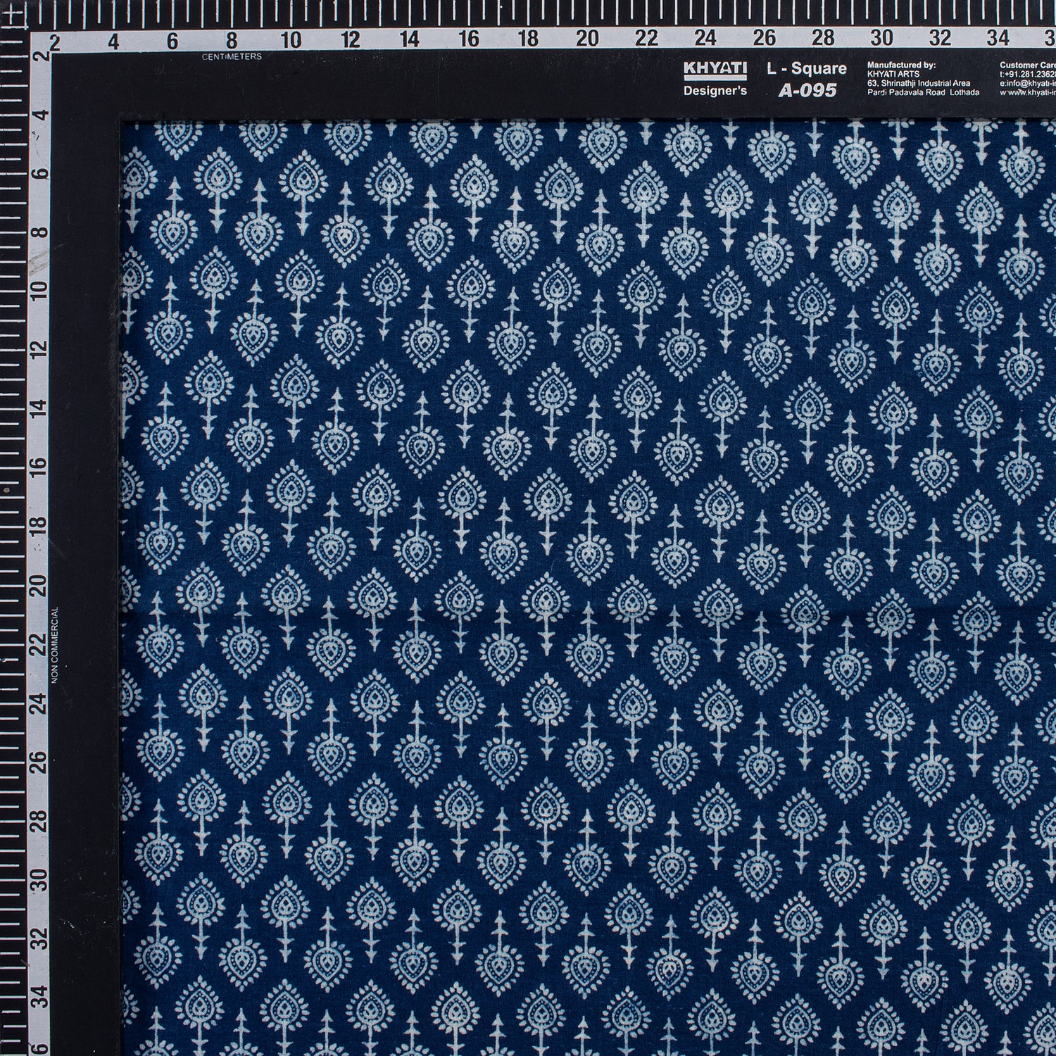Decorative Indigo Blue Hand Block Print Fabric