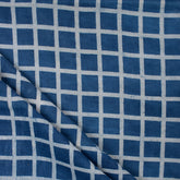 Check Hand Block Printed Organic Cotton Fabric