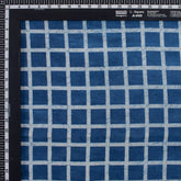 Check Hand Block Printed Organic Cotton Fabric