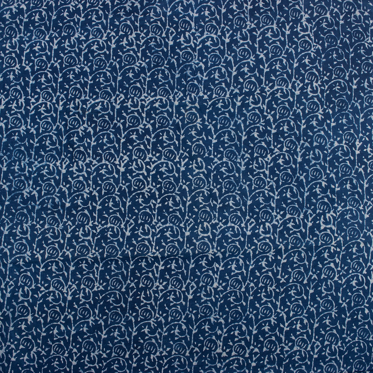 Indigo Blue Hand Block Printed Indian Cotton Fabric