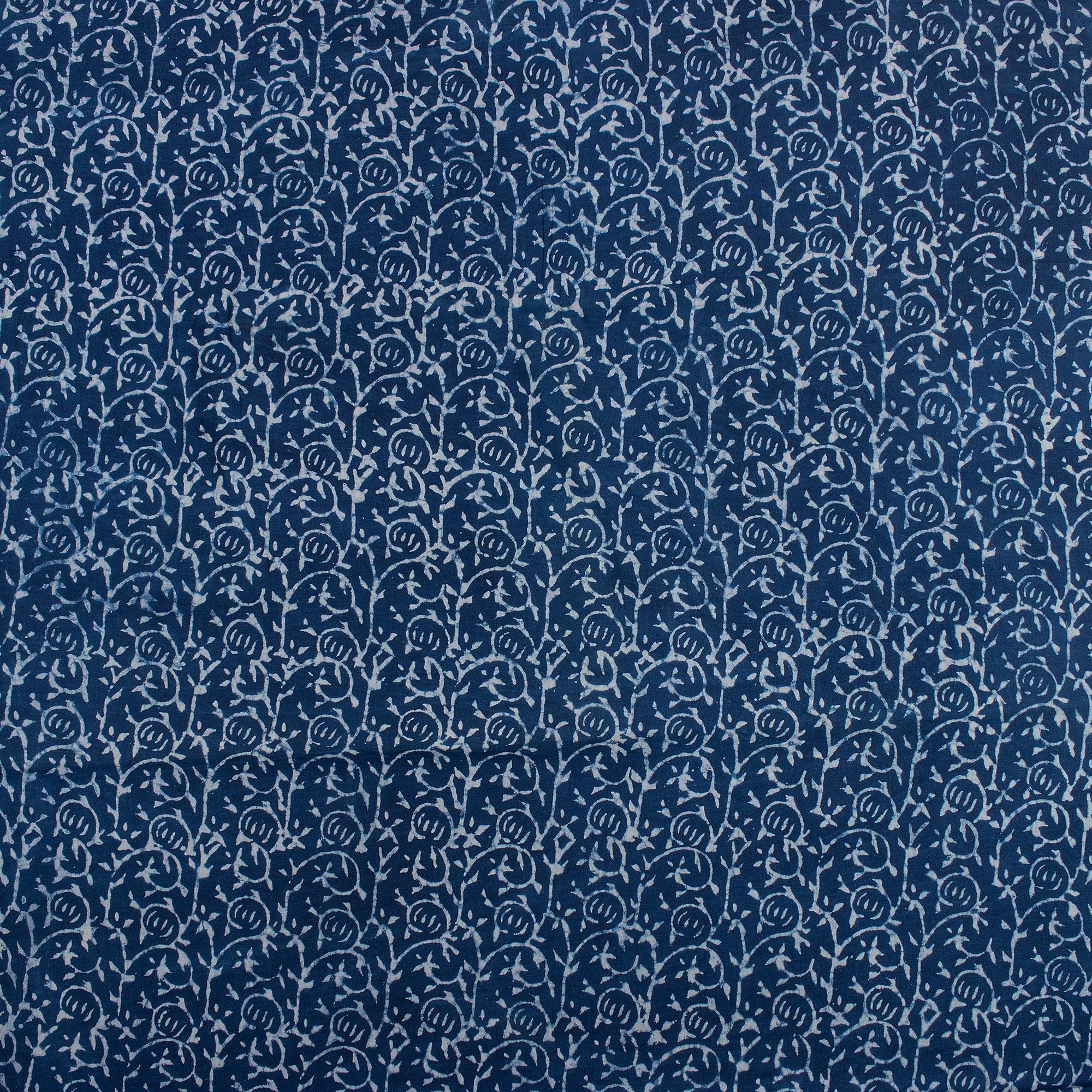 Indigo Blue Hand Block Printed Indian Cotton Fabric