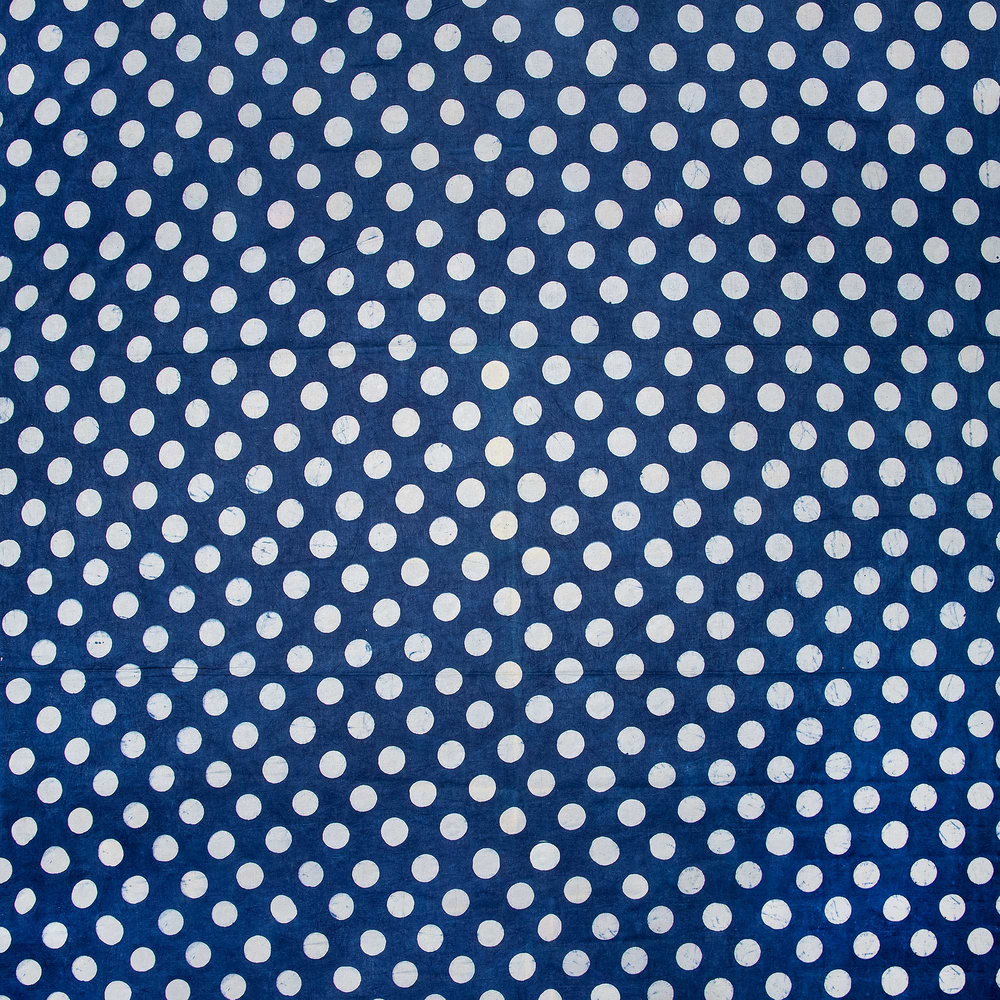 Traditional Indigo Print Polka Dot Fabric