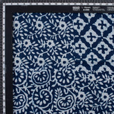 Patchwork Soft Cotton Indigo Blue Hand Block Printed Fabric