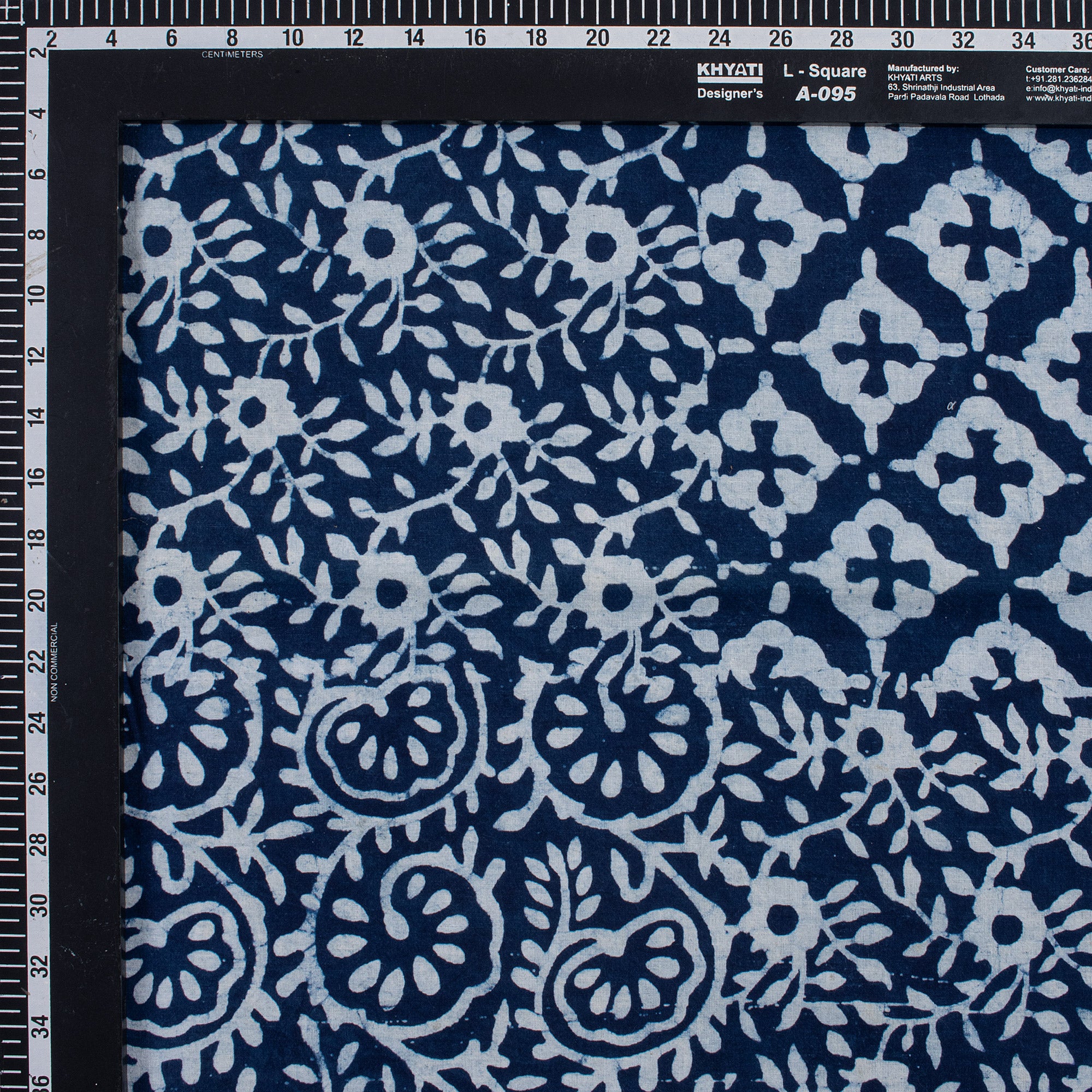 Patchwork Soft Cotton Indigo Blue Hand Block Printed Fabric