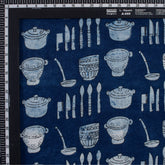 Indigo Block Printed Fabric for Kurti Online in India