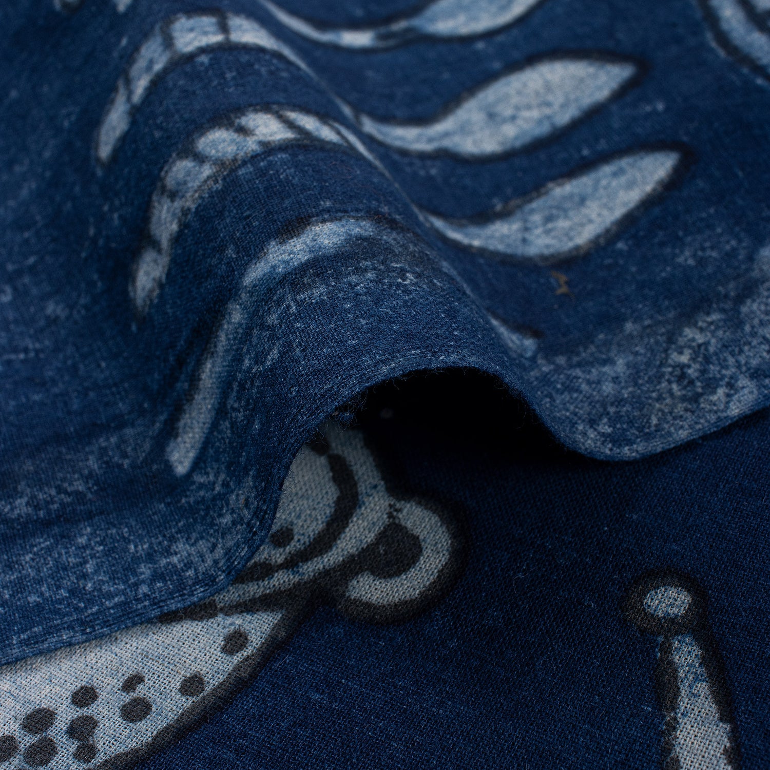 Indigo Block Printed Fabric for Kurti Online in India