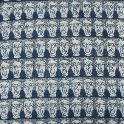 Human Hand Block Print Indigo Fabric Online