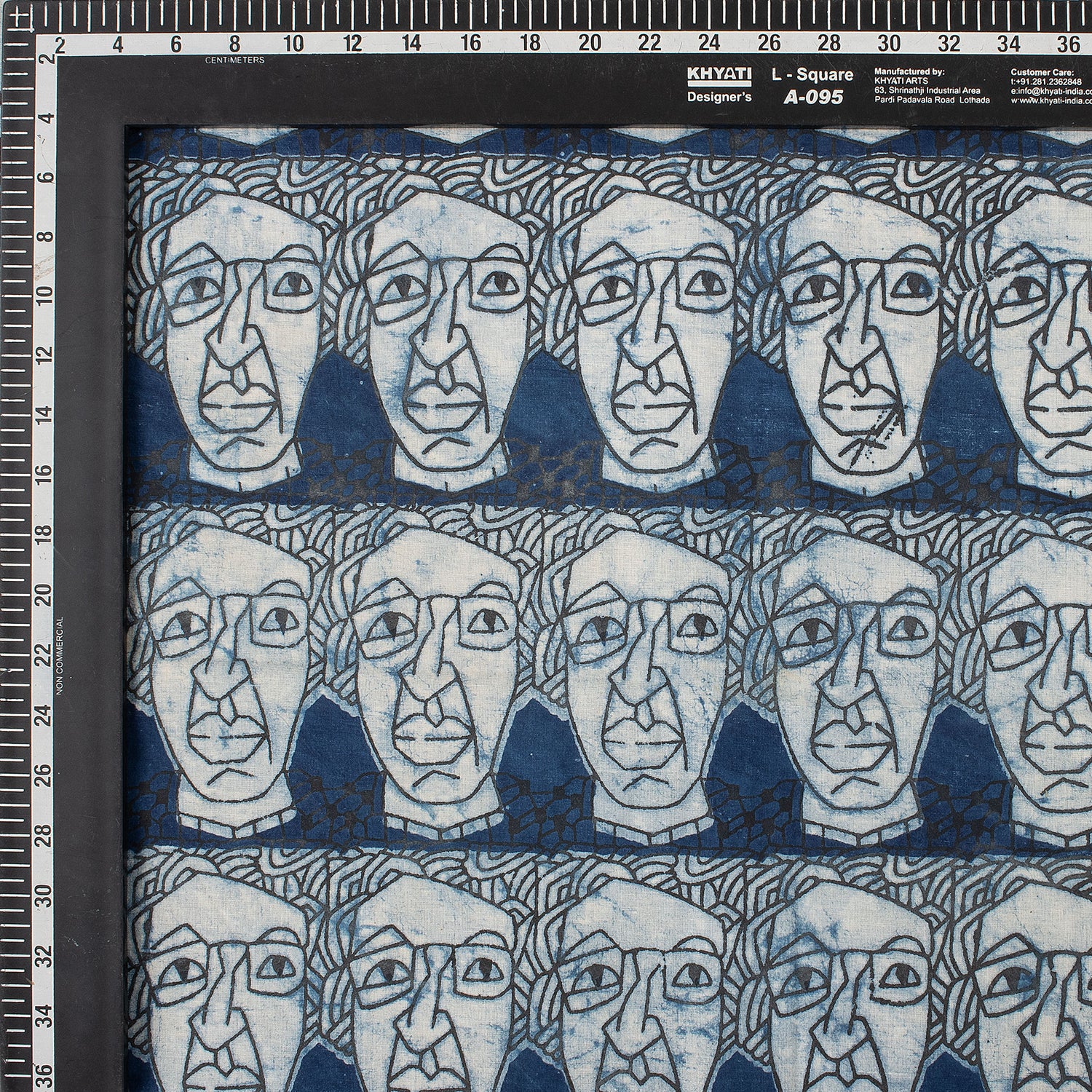 Human Hand Block Print Indigo Fabric Online