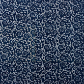 New Indigo Blue Floral Hand Block Print Fabric