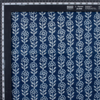 Indigo Blue Floral Printed Women&