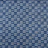 Indigo Blue Animal Block Print 100% Cotton Fabric