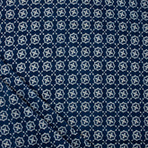 Hand Block Printed Indigo Fabric by the Yard