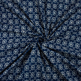 Hand Block Printed Indigo Fabric by the Yard