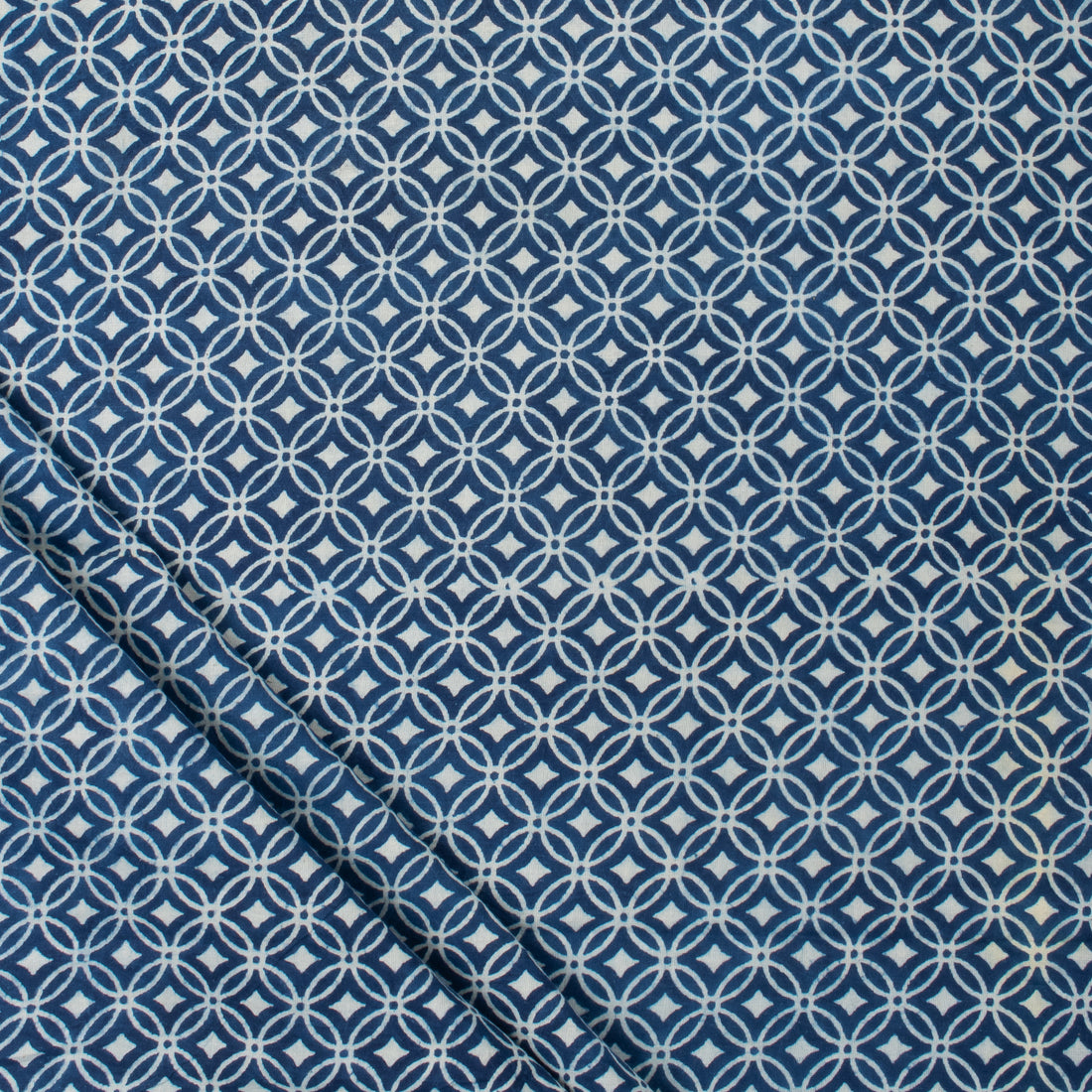 Hand Block Print Indigo Sewing fabric