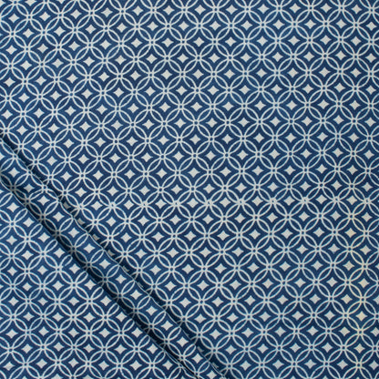 Hand Block Print Indigo Sewing fabric
