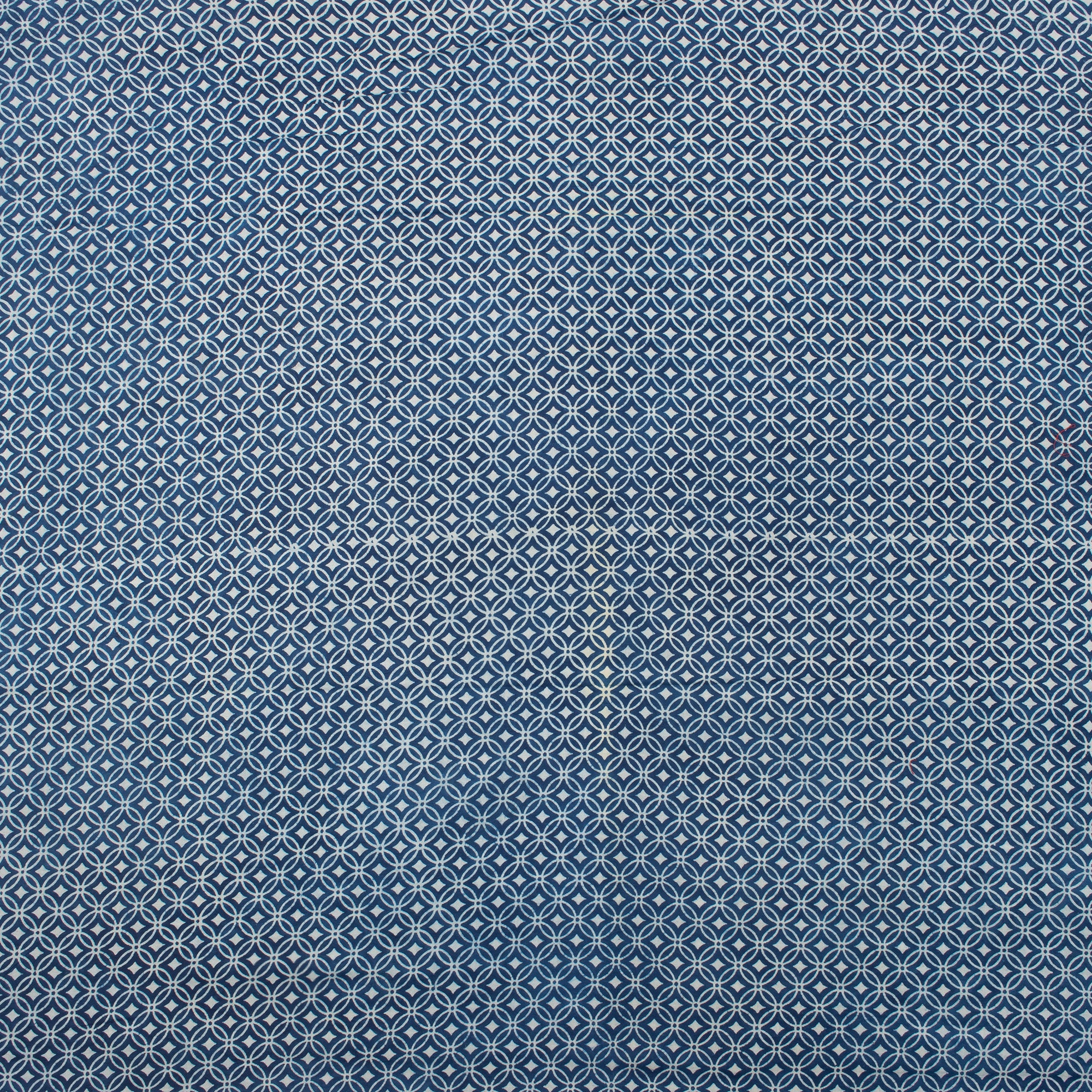 Hand Block Print Indigo Sewing fabric