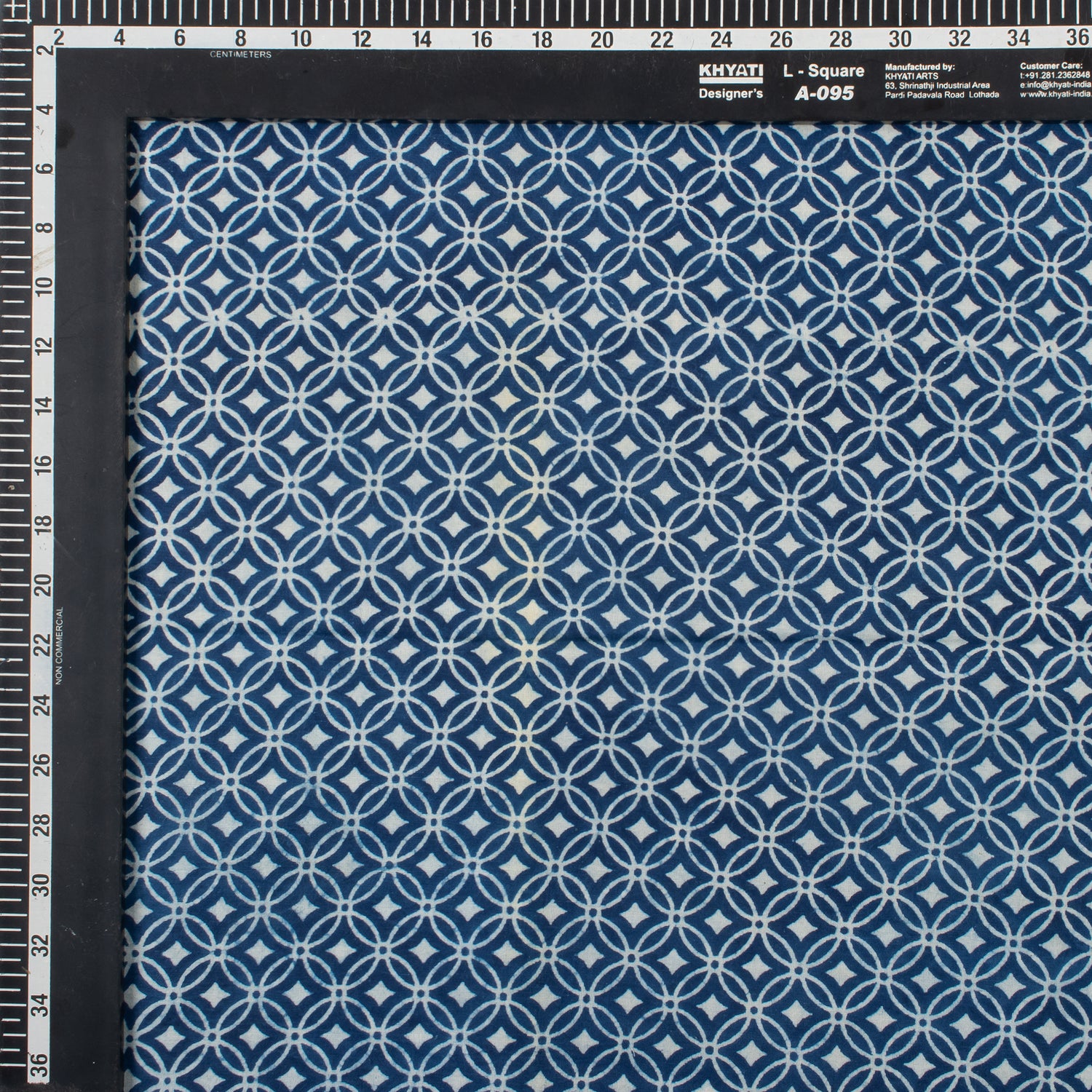 Hand Block Print Indigo Sewing fabric