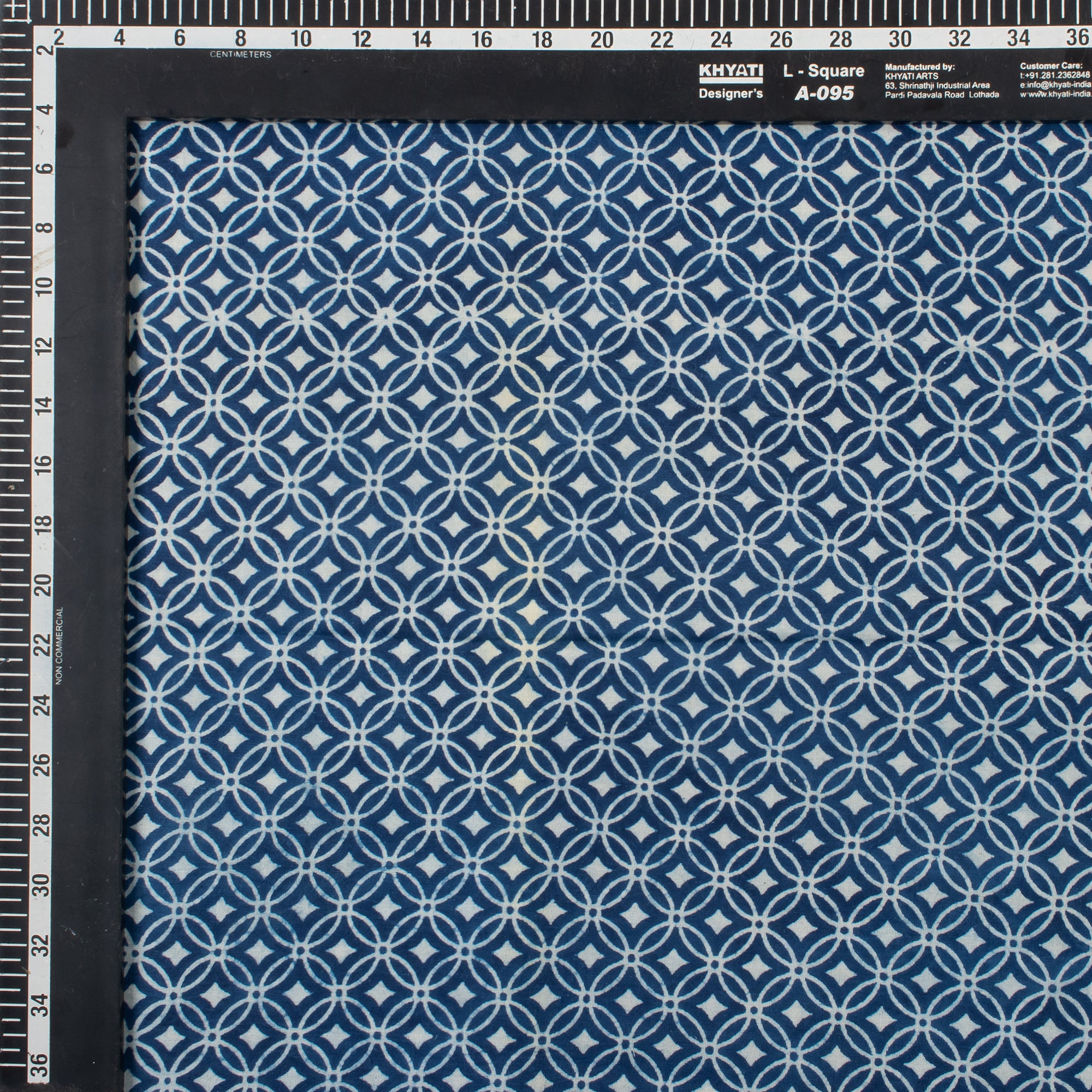 Hand Block Print Indigo Sewing fabric