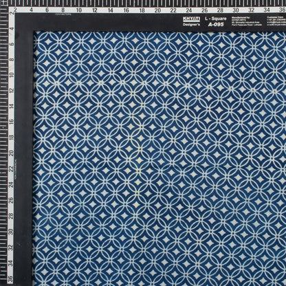 Hand Block Print Indigo Sewing fabric