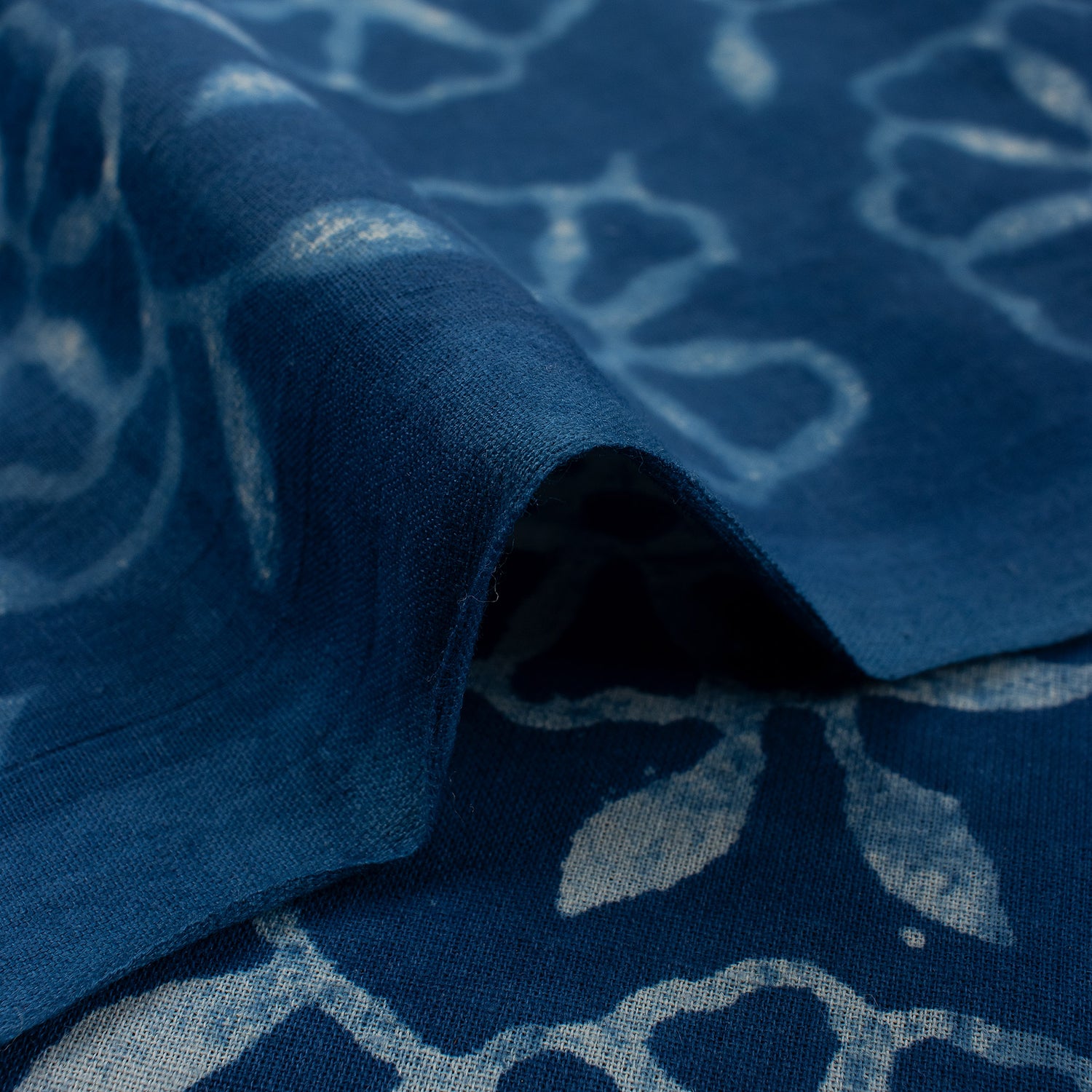 Hand Block Printed Indigo Blue Fabric for Kurti