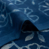 Hand Block Printed Indigo Blue Fabric for Kurti