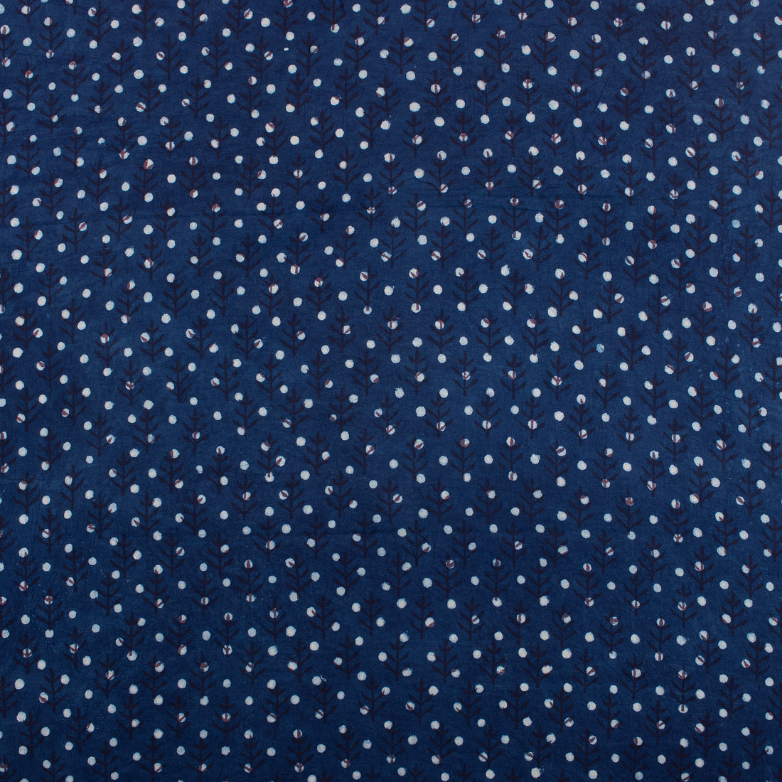 Traditional Indigo Blue Cotton Fabric