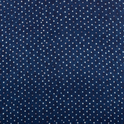 Traditional Indigo Blue Cotton Fabric