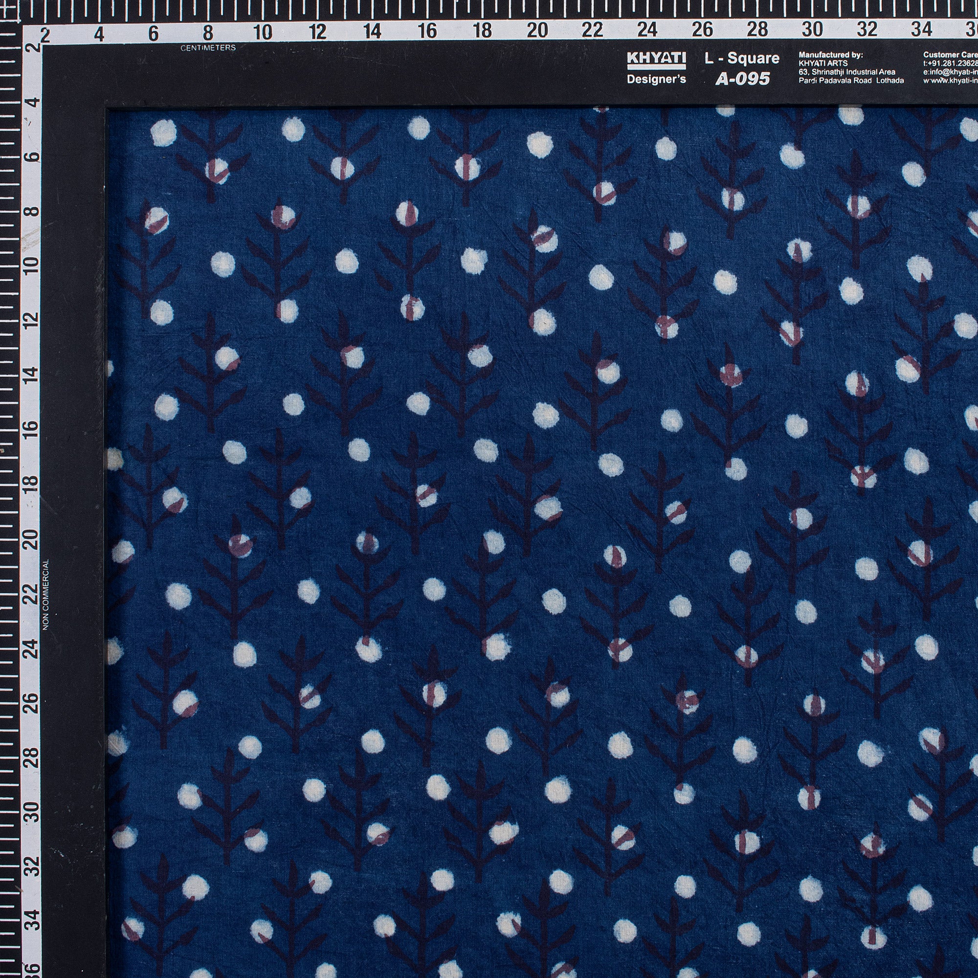 Traditional Indigo Blue Cotton Fabric