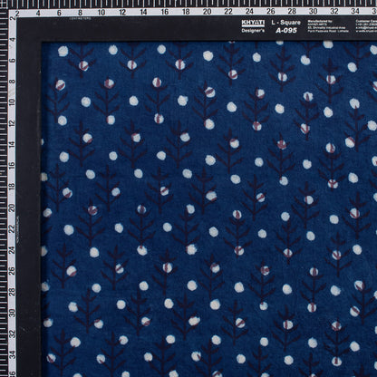Traditional Indigo Blue Cotton Fabric