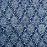 Leaf Hand Block Printed Indigo Cotton Fabric