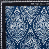 Leaf Hand Block Printed Indigo Cotton Fabric